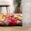 Tapis rouge / multicolore touffeté à la main Jymere-18100378