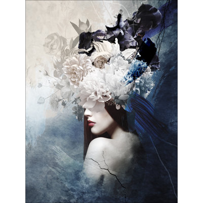 Original Flower Face I - No Frame Print on Float Glass