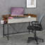 Bureau d'ordinateur 48 po avec 2 tiroirs et quincaillerie en métal-475829309