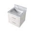 Meuble-lavabo simple blanc l 20 po x P 18 po avec plateau en acrylique