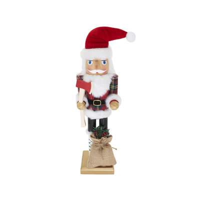 Wooden Santa Nutcracker Festive Christmas Display Piece