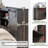  Oceant Sherell Farmhouse King Bed Frame Storage Bookcase Headboard, Dark Oak-276771026-276771024