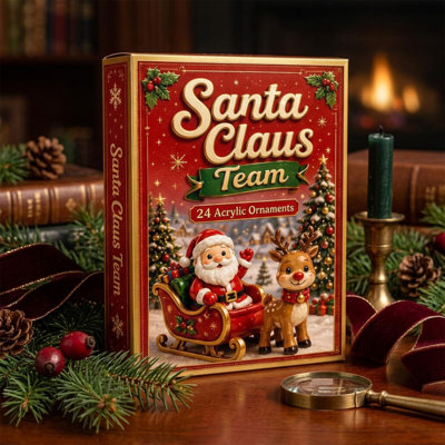 Christmas Decor Christmas Advent Calendar  24 Days Xmas Countdown Surprise Gift Box Festive Holiday Ornament  Christmas Decorative Gift For Kids Famil