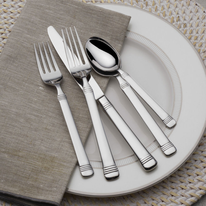 Fitz And Floyd  Everyday Bistro Band 20-Pc Flatware Set, Service For 4
