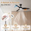 Ventilateurs de plafond intelligents à 3 pales de 46 po avec éclairage à DEL à distance, moteur à courant continu silencieux, à intensité variable, intérieur extérieur, contrôlé par WIFI Alexa App-13861274-13861272
