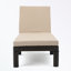Chaise longue avec coussin moelleux et dossier réglable