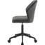 Chaise de bureau noire et rétro grise avec base solide à 5 pour un rembourrage doux pivotant à 360 degrés