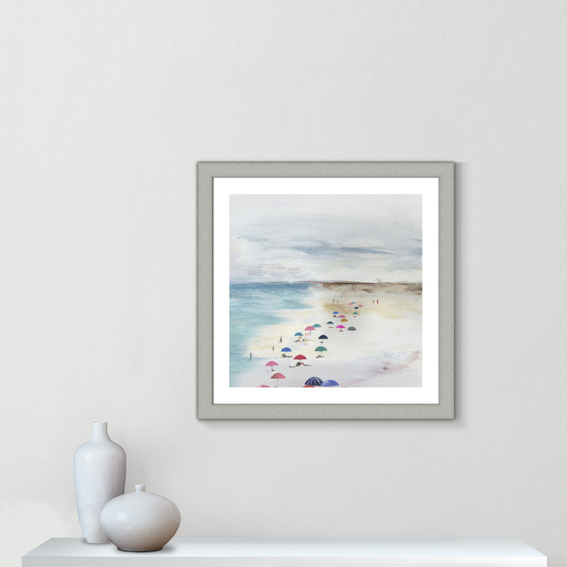 Summer Solitude - Picture Frame Print, 18.5" H x 18.5" W x 1.25" D, Brushed Silver Framed
