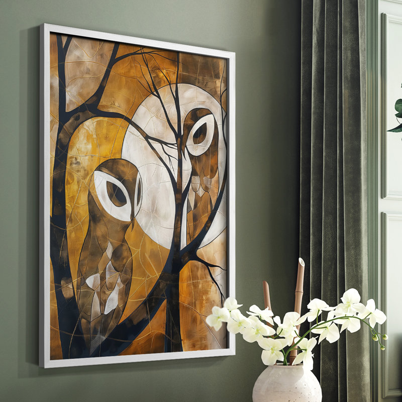 ANIMALS Series XC - reproduction encadrée de qualité supérieure - prête à être accrochée - aucun clou requis, Blanc / Blanc