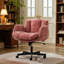 Chaise de bureau pivotante réglable avec accoudoirs réglables à 5 vitesses, chaise de bureau d'ordinateur ergonomique en tissu chenille moderne pour bureau à domicile, maquillage, chambre à coucher-130154707