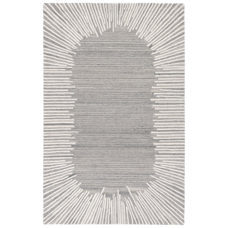 Tapis gris / ivoire Fifth Avenue 129, Rectangle 6 pi x 9 pi