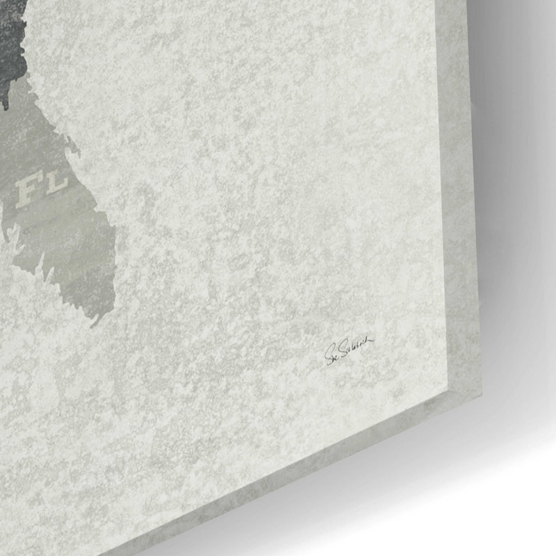 «Slate US Map» par Sue Schlabach, art mural en verre acrylique, H 16 po x l 24 po x P 0,2 po