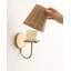 Applique murale moderne Rushworth en rotin pour la décoration