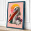 Pelican at Sunset Coastal - Wrapped Canvas-573970678-573970680