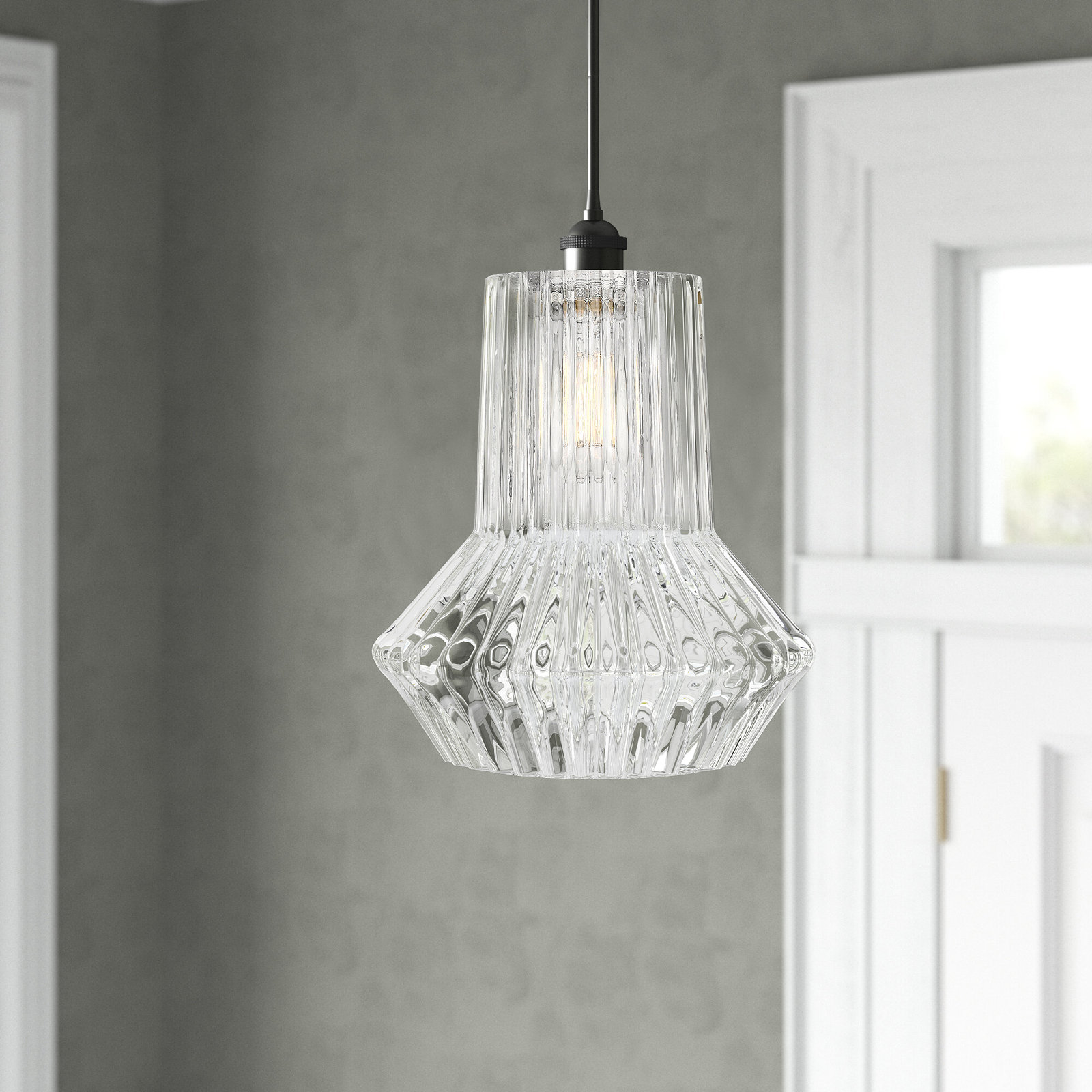 Montrose Single Light Glass Dimmable Pendant, Oil Rubbed Bronze, Incandescent