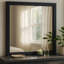 Miroir rectangulaire pour commode Dex, verre non biseauté, mélamine bois noir-114733244