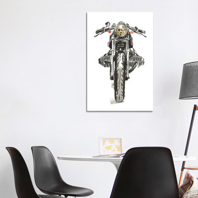 Motorcycles in Ink II 1 Piece Wrapped Canvas Wall Art