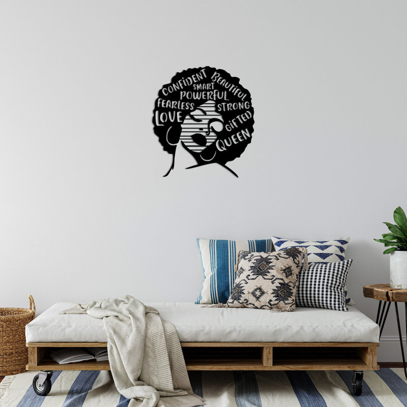 Elegant Black Decorative Metal Wall Accessory, 25.2 x 27.6 inches | 100% Metal Construction, Thickness: 0.06 inches | Perfect for Living Room, Bedroom & Office Decor | Durable & Stylish Home Accent