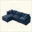 Canapé modulaire modulaire en L de 105 po avec canapé 3 places en chenille souple et repose-pieds assorti pour salon-1725702407
