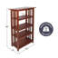 Bibliothèque à 4 niveaux avec 2 tablettes réglables, cerisier L 24 po x l 14 po x H 48 po Kingsland Mission-1260410255-1260410354