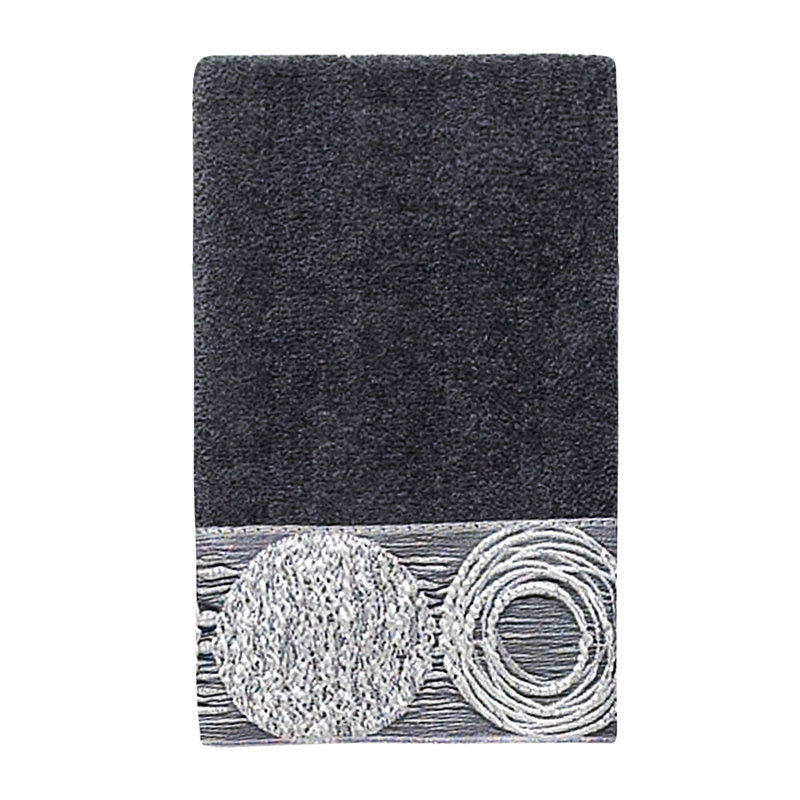 Golden 100% Cotton Midweight Waffle Fingertip Towel, Granite