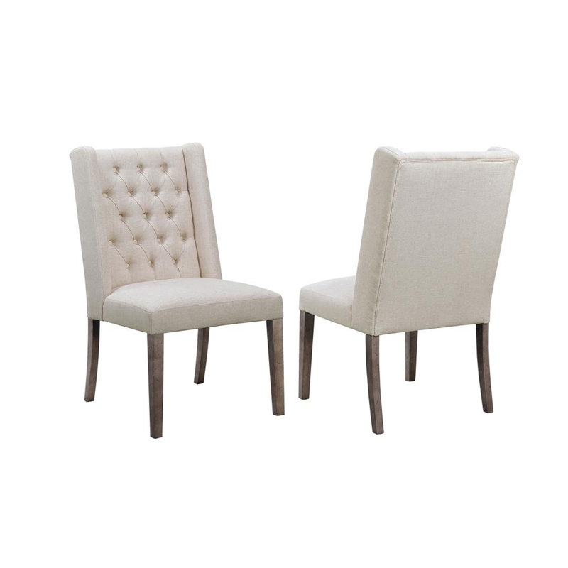 Inverness 19.5'' H Tufted Linen Upholstered Dining Chair