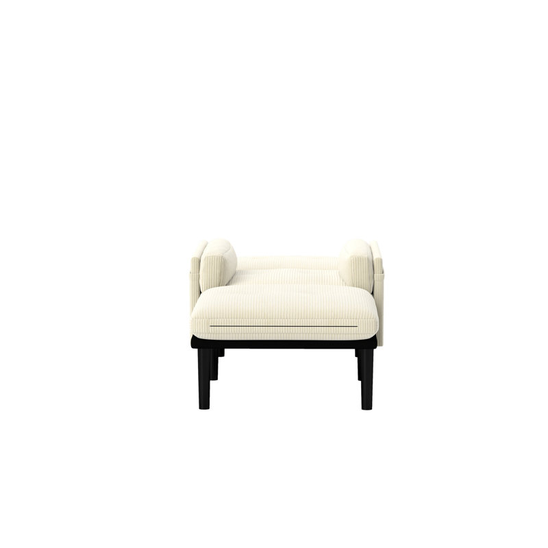Lit convertible en velours, chaise longue et chaise rembourrée en mousse pour invités