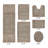 Makaylynn Premium 100% Cotton 6 Piece Bath Rug Sets with Non-Slip Backing, Machine Washable, Luxurious Solid Pattern Super Absorbent & Tufted Weave Bath Mat for Bathroom, Shower, and Tub-71054629