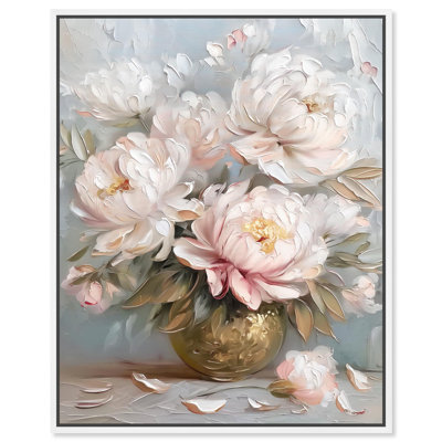 Tender Pink Swirl Canvas Elegant Florals by