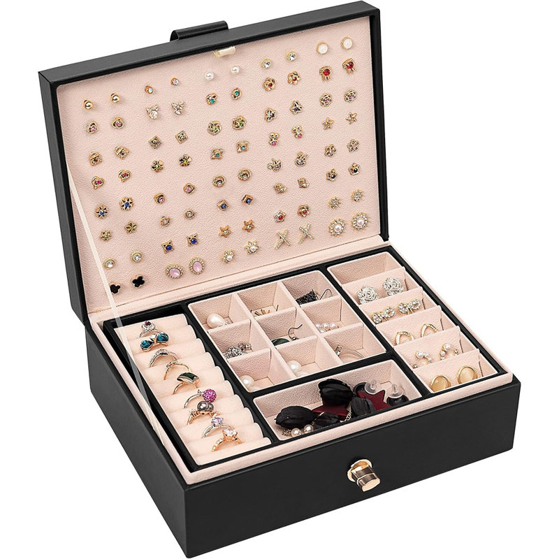 Organisateur de boîte à bijoux, organisateur de boucle d'oreille ...