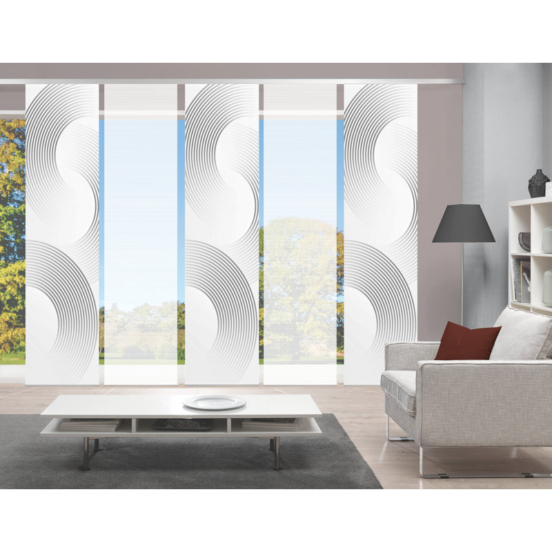 Semi Sheer Sliding Panel, in Grey