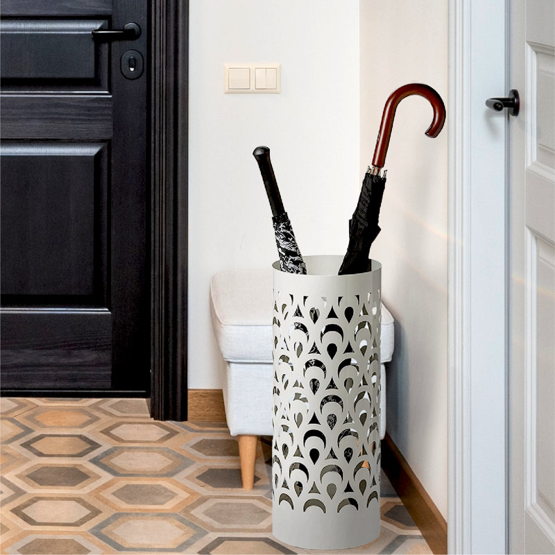 Hofmann Metal Freestanding Umbrella Stand, White
