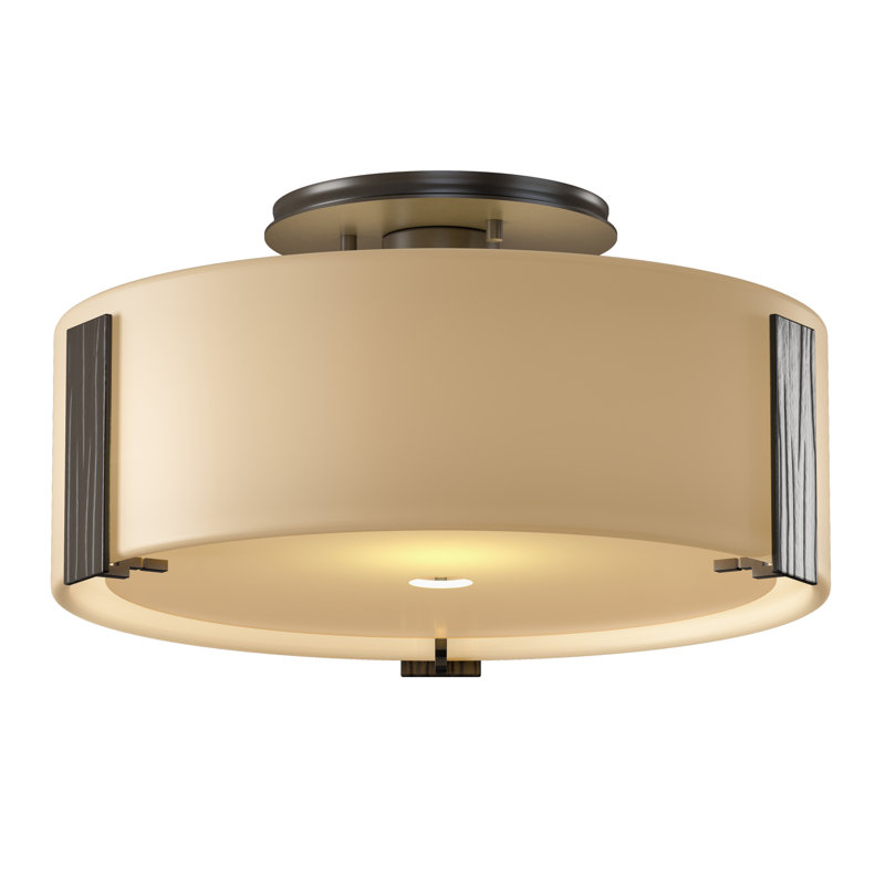 Impressions 3 - Light Semi Flush Mount, Oil Rubbed Bronze, 6.1" H x 11.8" W x 11.8" D