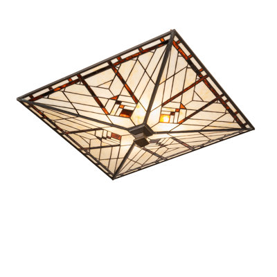 Plafonnier semi-encastré 30 "Square Prairie Mission