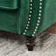 Causeuse en tissu glamour moderne Emma avec coussins moelleux
