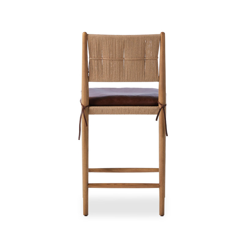 Dara Stool with Cushion, Dark Brown, Brown, Counter Stool (25.08" Seat Height)