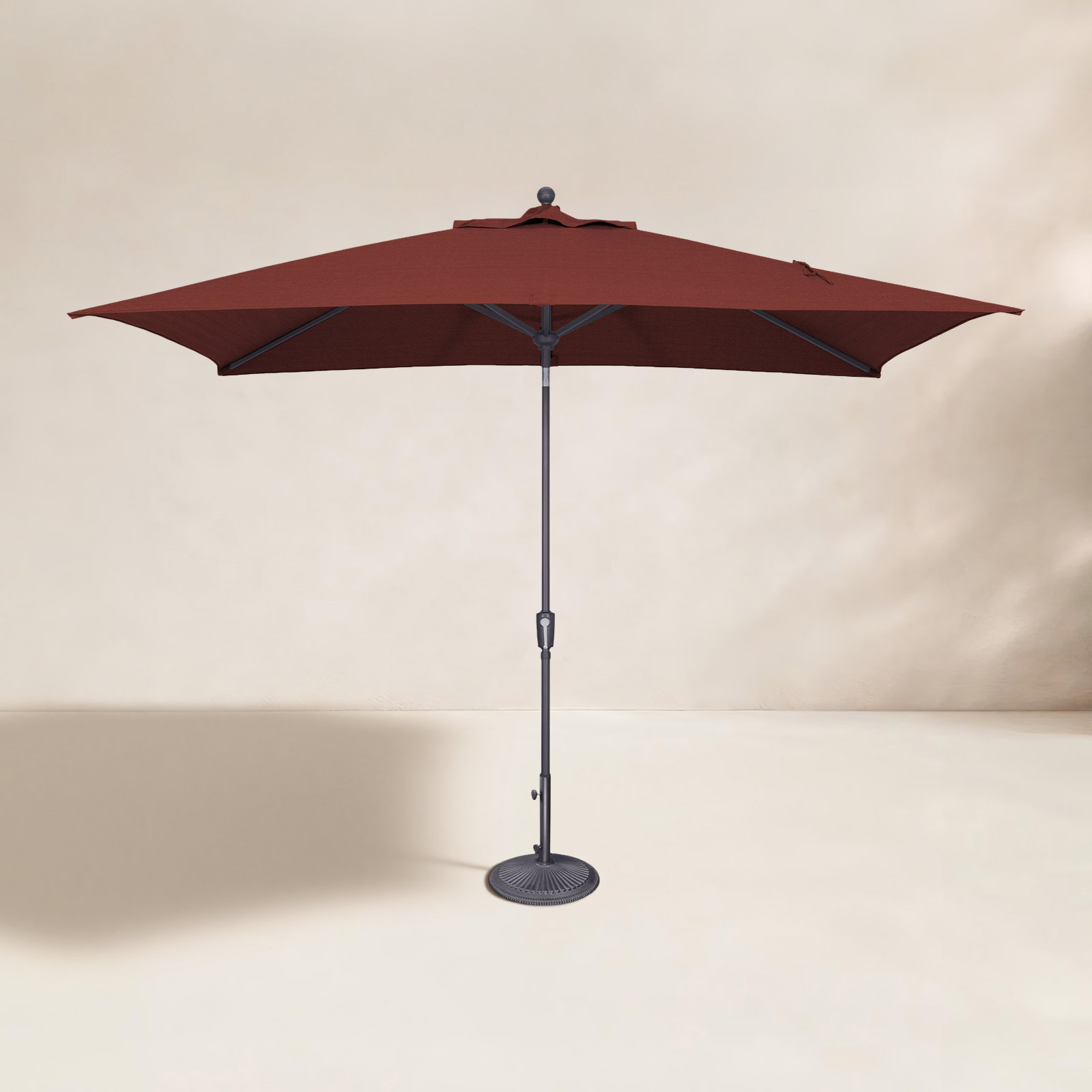 Launceston 6.5' Umbrella, Henna Sunbrella Acrylic, Anthracite