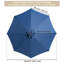 Auvent de remplacement pour parasol de marché 8 pi 8 pi Bennye Noble Serenity