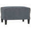  Canapé 3 places avec repose-pieds en velours gris foncé 71,0 po de largeur-679319251-679319252