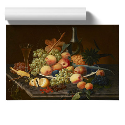 Still Life With Flowers And Fruit Vol.6 by Severin Roesen - No Frame Painting