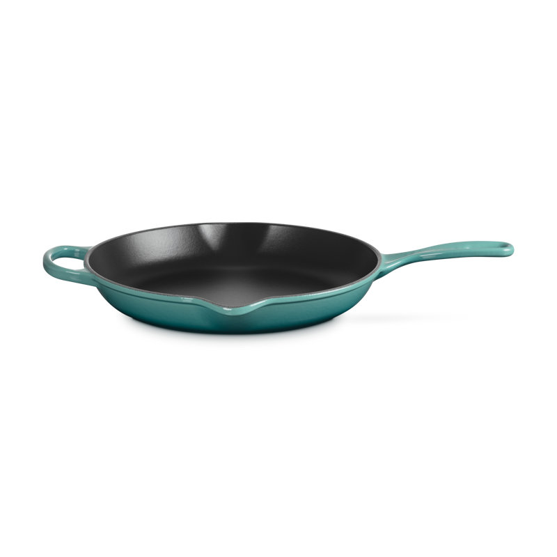 Le Creuset Signature Cast Iron Round Skillet, 11.75", Blue Riviera