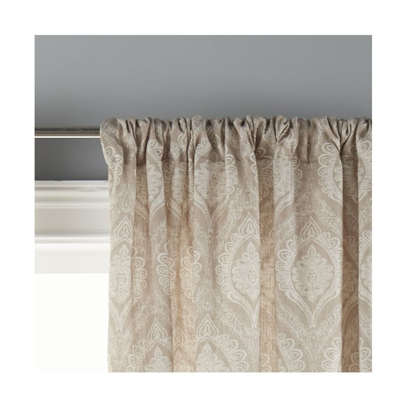 Rainsville Semi Sheer Curtain Single Panel, Tan