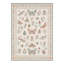 Tapis ivoire / rose à motif animal lavable à la machine avec envers antidérapant-131244582