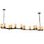 Lustre géométrique 12 lumières ombrées Headrick