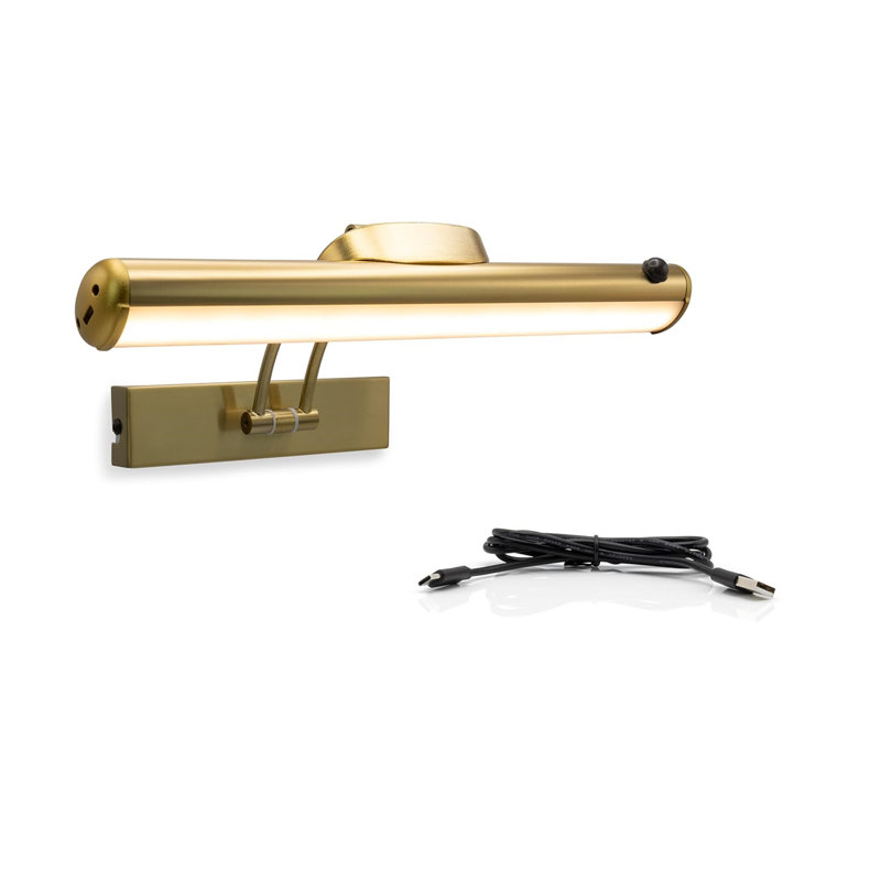 LED Wall Mount Picture Light, Rose Gold