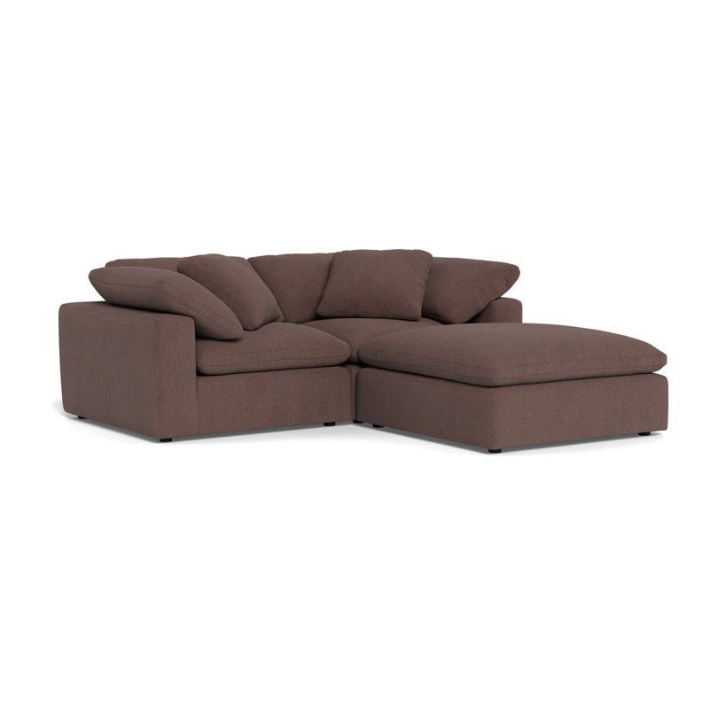 Canapé modulaire réversible de 89 po Fluff, Polyester crépuscule