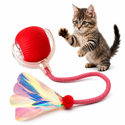 Jouet interactif pour animaux de compagnie pour chats et chiens, jouet intelligent à déplacement automatique pour chats d'intérieur | Jouet pour chat Fast Tail 2.5 | Jouet pour chat | Jouet de jeu interactif activé par le mouvement pour stimuler les chats