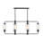 Nunley 6-Light Linear Chandelier in Matte Black-1050238365