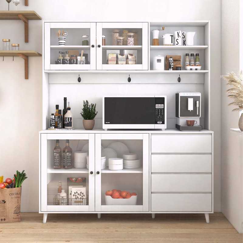 Rangement autoportant pour armoire de cuisine, Blanc