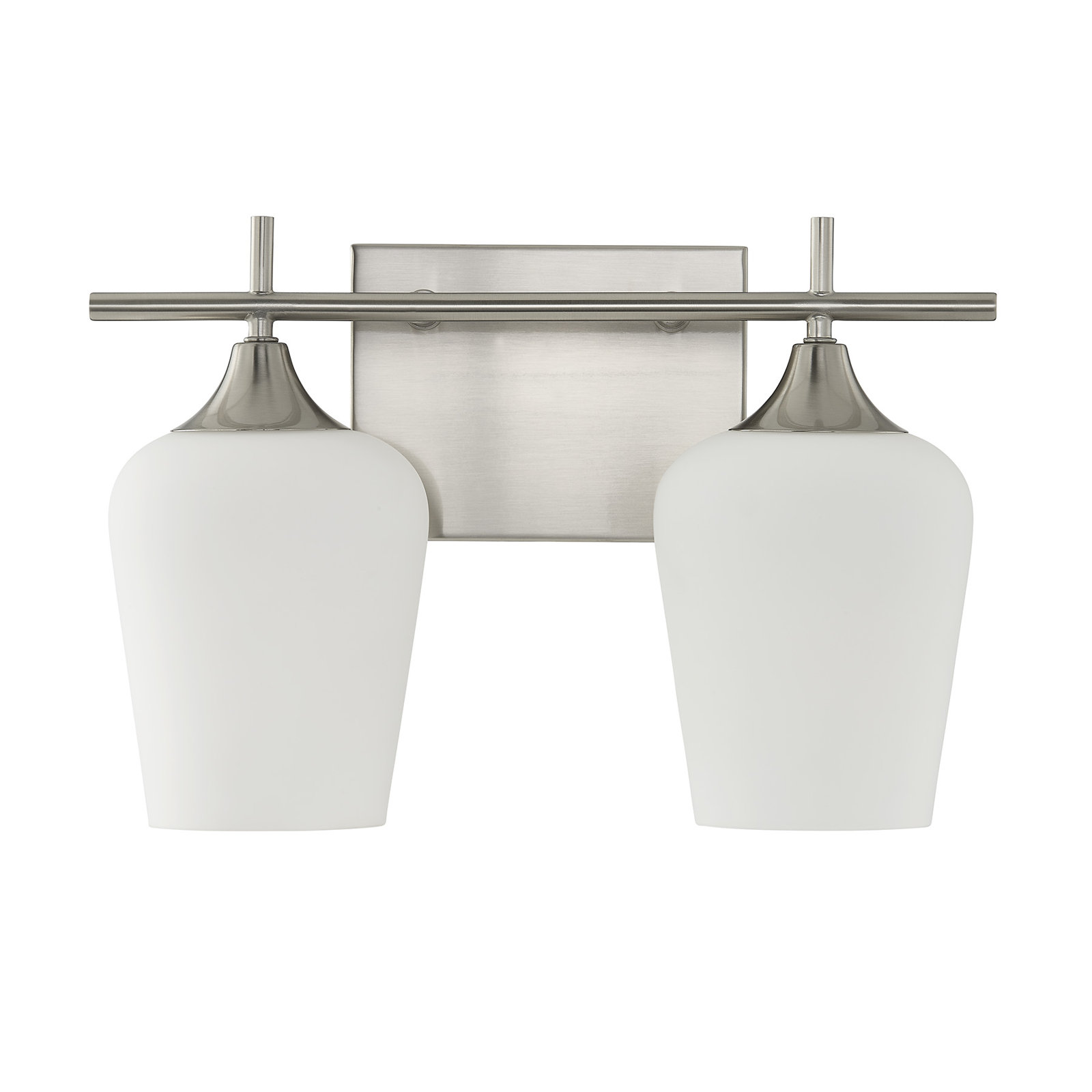Breena Dimmable Vanity Light, White, Satin Nickel